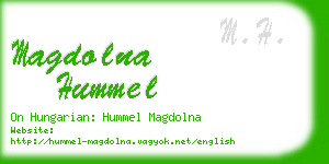 magdolna hummel business card